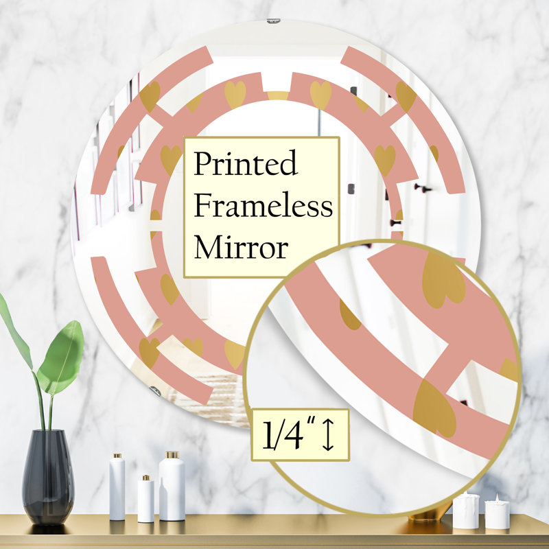 Miroir mural Space Hearts, 31,5 po x 31,5 po