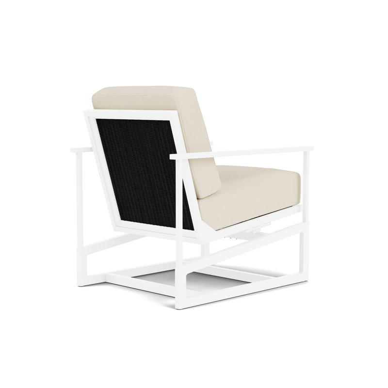 Summit Outdoor Rocker Chair, Ebony, Sailcloth Sailor, White