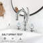 Ensemble de robinet de salle de bain Swan Spout avec poignées en boule de cristal, nickel brossé Mosson