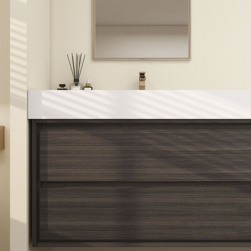 Victoria 84''Bathroom Vanity Base, Gray/Oak