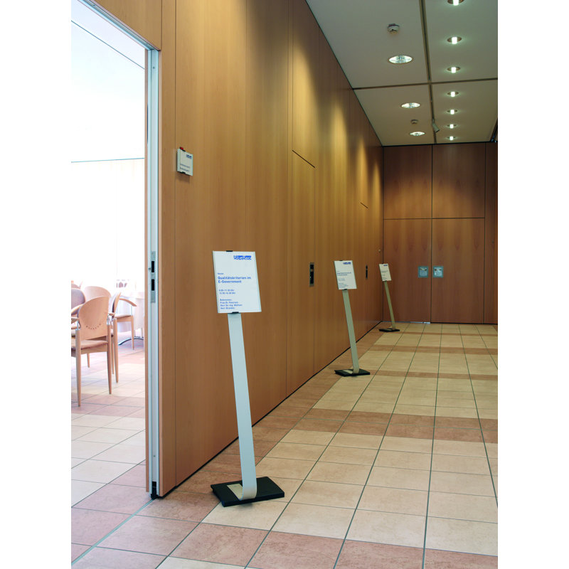 Enseigne de plancher en duo durable - format lettre 8,5 po x 11 po - transparent