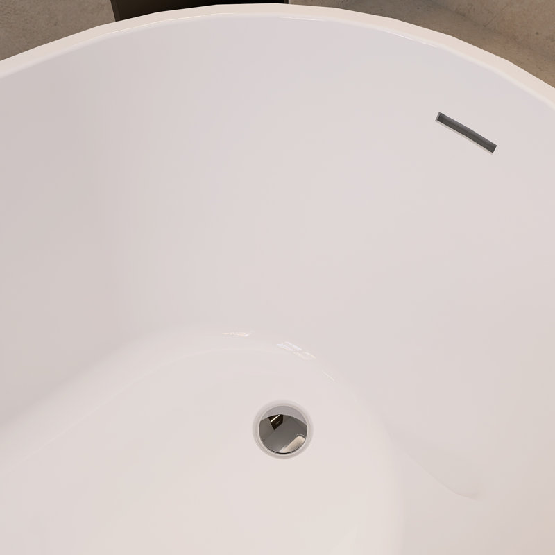 Baignoire de trempage autoportante en acrylique 67 po