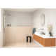 Solaris 36 in. x 78 in. Fully Frameless Radius Single Fixed Shower Panel