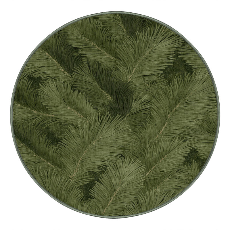 Tapis vert lavable à la machine, Rond 7 pi