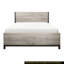 Grand lit gris - planche de bois-2137848673