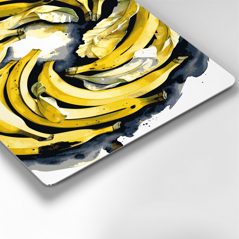 Fruit Banana Brown Metal Wall Art, 11" H x 14" W