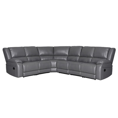  Lasceau Faux Leather 6-SEAT Manual Reclining Corner Sectional
