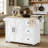 Kitchen Island Cart With Power Outlet And Storage, Mobile Workstation With 3 Drawers, Cabinet, Spice Rack, Adjustable Shelf, And Locking Wheels For Kitchen Organization