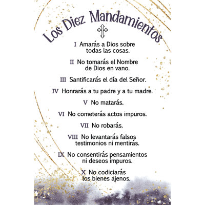 Los Diez Wood Plaque - Spanish, 4"x6"