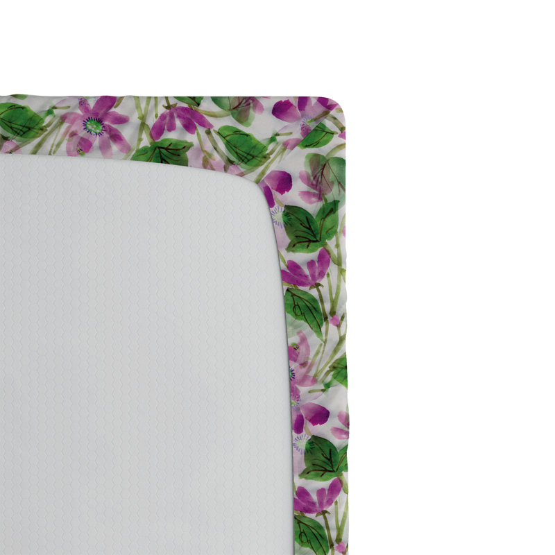 Ambesonne Nature Fitted Sheet Leaves Botanical Style Art, Off White/Forest Green Floral, Twin XL Fitted Sheet
