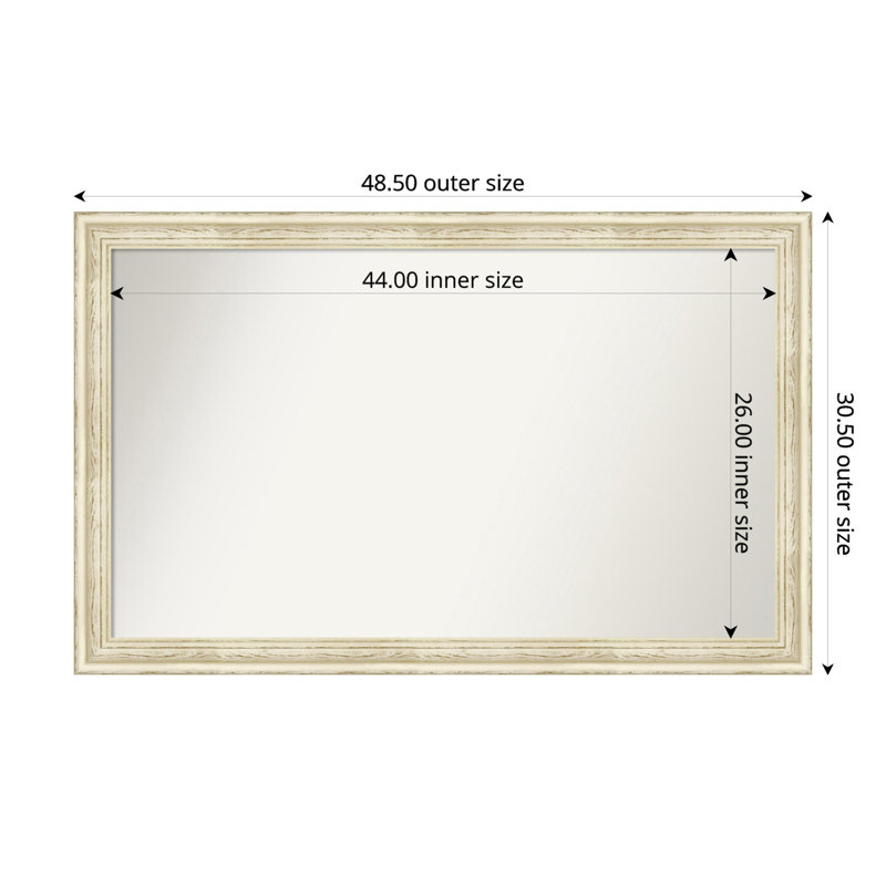 Miroir mural pour salle de bain Country, H 30,5 po x l 48,5 po, Rectangle
