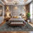 Floral Area Rug - Soft Oriental Vintage Farmhouse Style for Bathroom Entryway Kitchen - Non-Slip Backing Low Pile Stain Resistant Indoor Mat (Black)-201539696