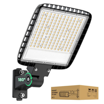 Lumière de boîte à chaussures 200W à DEL pour les stationnements et les espaces extérieurs - 30000LM 5000K Lumière blanche froide à l'aube avec support réglable, étanche IP65 pour les allées, les stades et les chaussées