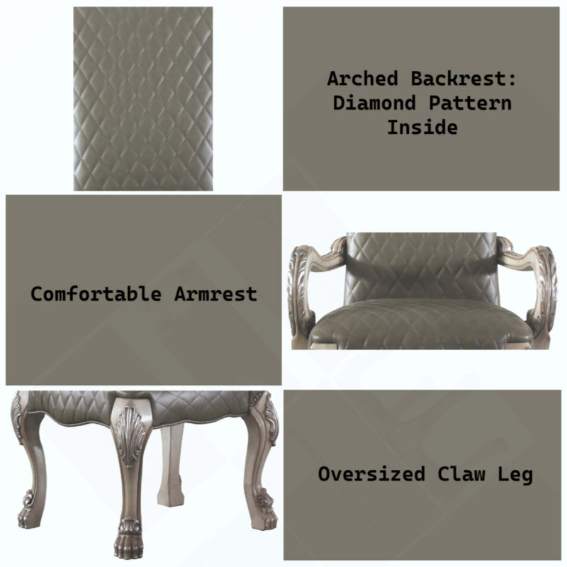 Ensemble de fauteuils vintage avec siège et dossier rembourrés, dossier haut et motifs floraux pour un repas élégant