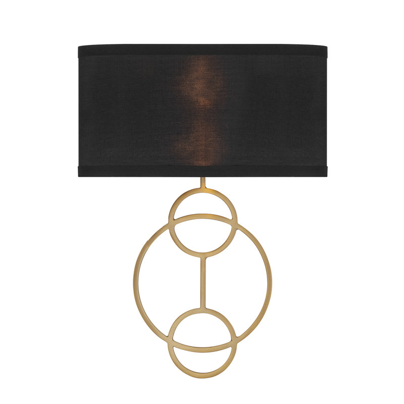 Carpenter 2 Light Vibrant Gold Sconce, Black