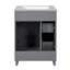 Meuble-lavabo gris 24 po avec lavabo en céramique, 2 tiroirs, 1 porte à fermeture en douceur-116234321