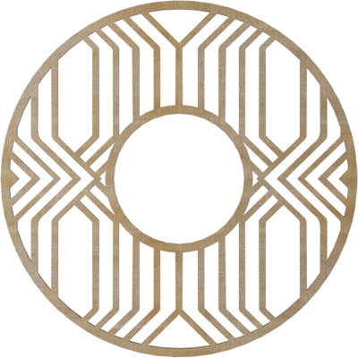Médaillon de plafond en bois d'aulne 28 po x P 10 1/4 po x P 1/4 po