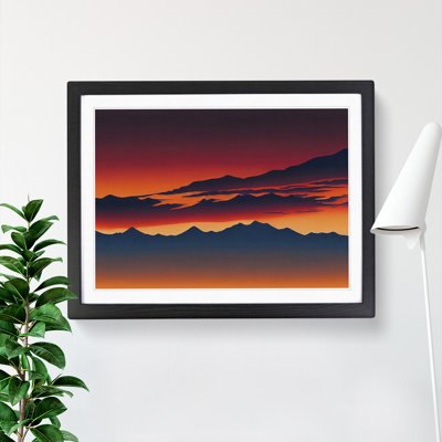 Hewarming Mountain Sunset - Single Picture Frame Print