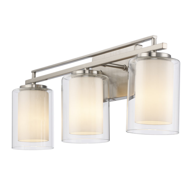 Dimmable Chandelier, Brushed Nickel, 3