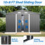 Outdoor Metal Building, Lockable, Grey Colouring Foundation Shed For Garden Use-115808174