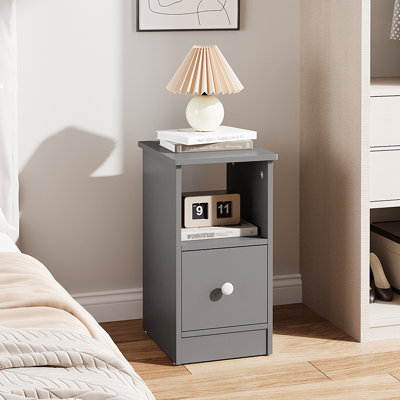 Single-Drawer Nightstand in Starry Grey