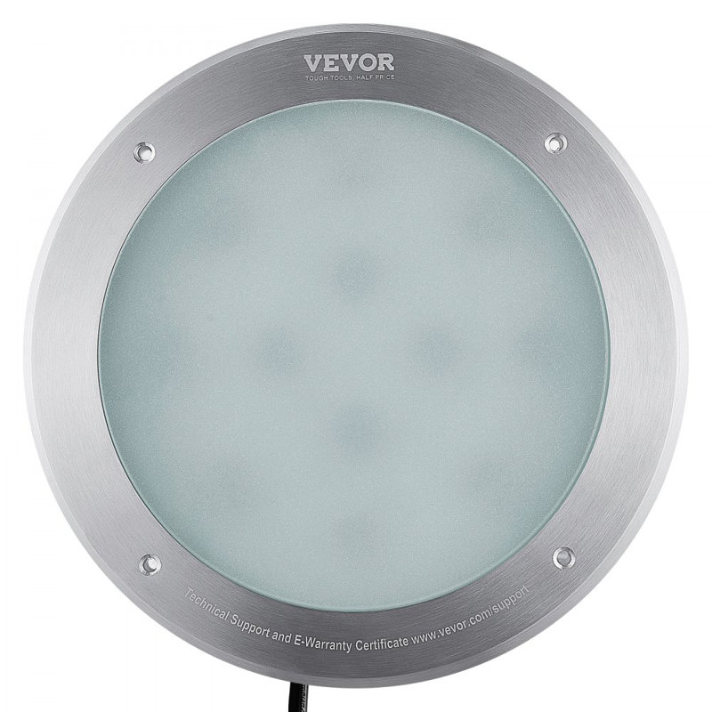 Lumière de piscine 12 V à DEL, 10 pouces 40 W, changement de couleur RVBW enterré