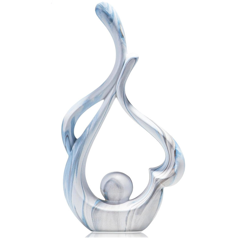 Abstract Sculpture Home Decor Blue Marble 5
