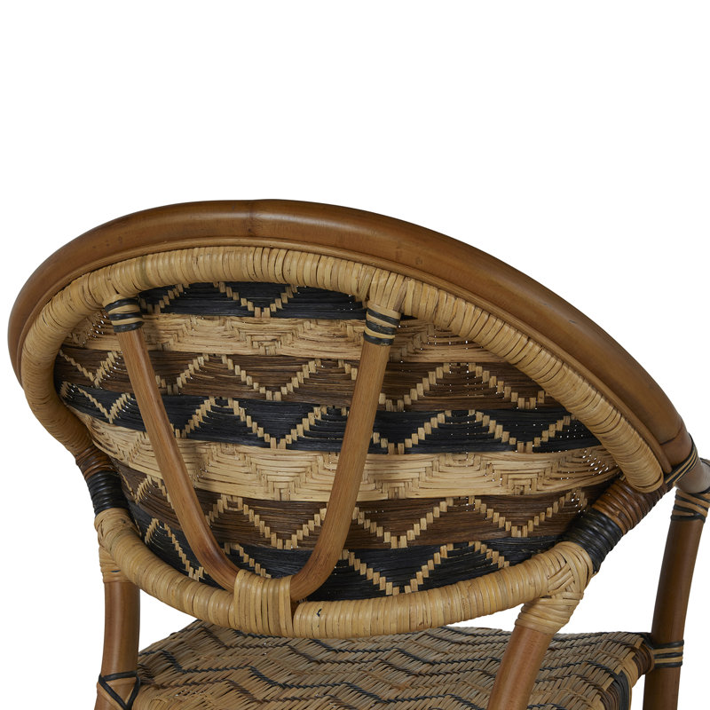 Emmett Brown Rattan and Cane Arm Chair