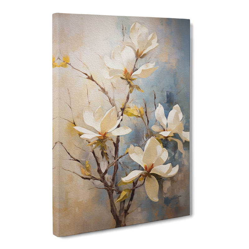 Magnolia Flower Impressionism No.2 - No Frame Print, 50cm H x 35cm W x 3cm D