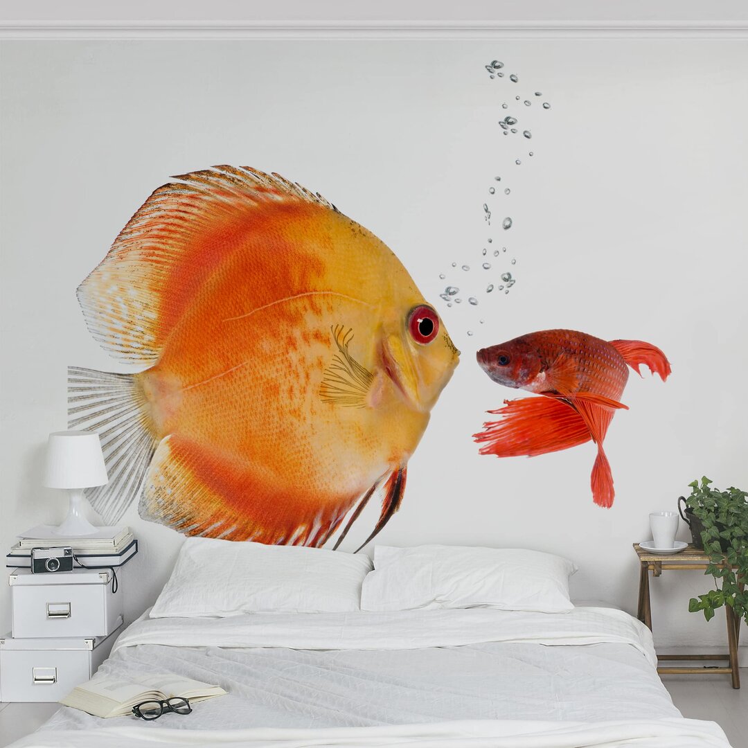 Strukturierte Tapete Kissing Fish 2,88 m x 288 cm