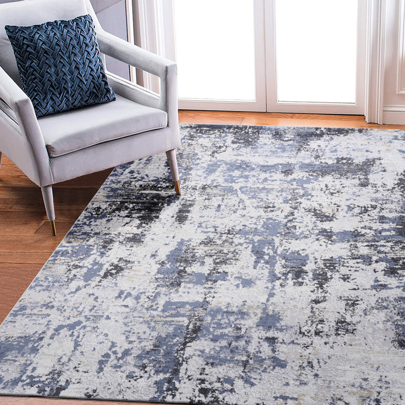Grey Area Rug 8X10, Non-Shedding, Stain , Enhances Bedroom, Living Room, Dining Appealing 8X10 Rug, Non-Shedding & Ideal For Room