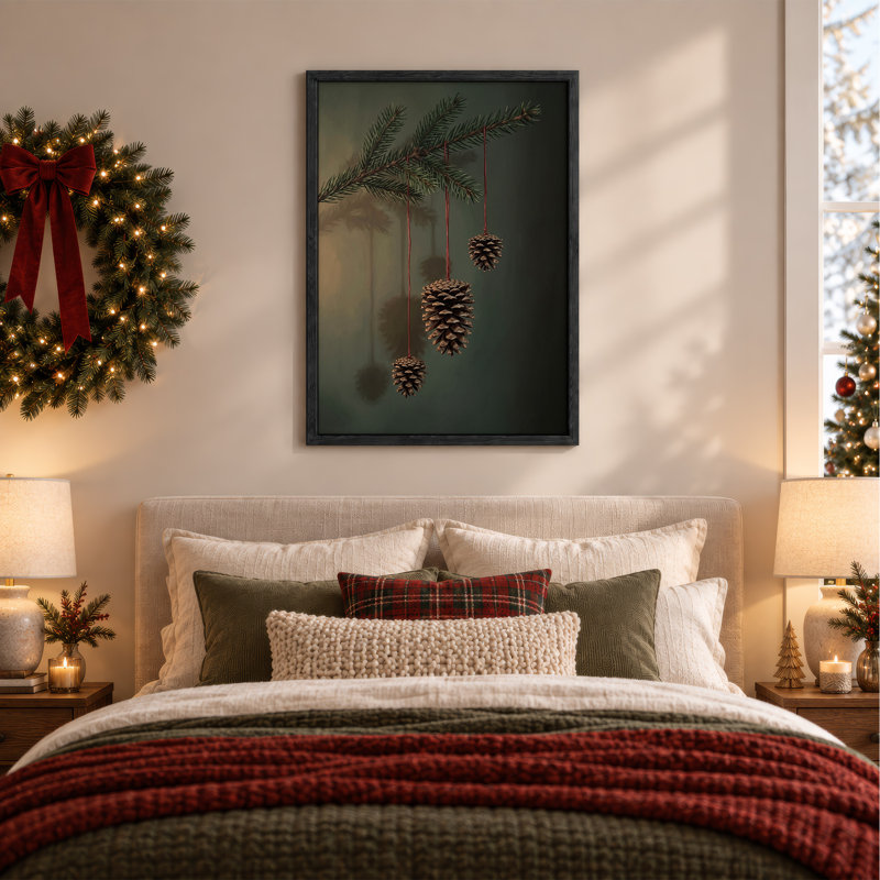 Art mural sur toile de pin vert, H 36 po x l 24 po