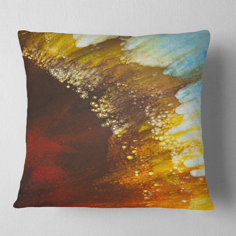  Coussin abstrait, Coussin décoratif, 18 po x 18 po