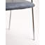 Tufted Leather Upholstered Side Chair in Silver, Grey