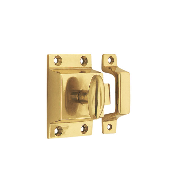 Classic Brass Flush Catch, Polished Brass