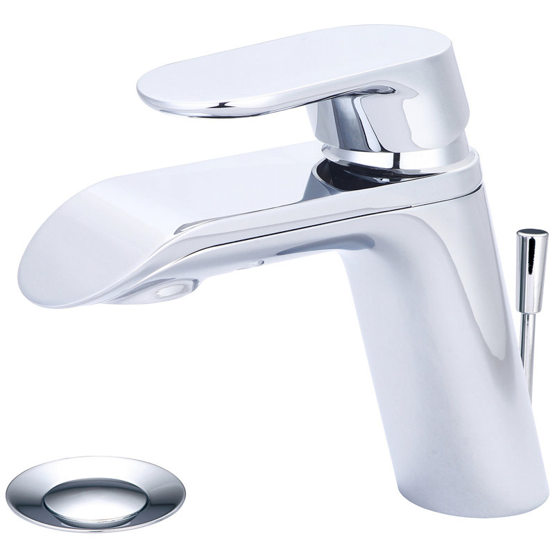 Robinet pour salle de bain à un trou avec ensemble de drain i1, Chrome poli