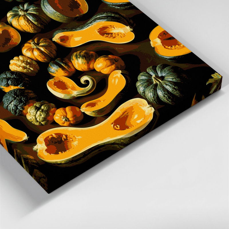Légumes, art mural brun sur toile de Brown Squocha, H 16 po x l 16 po