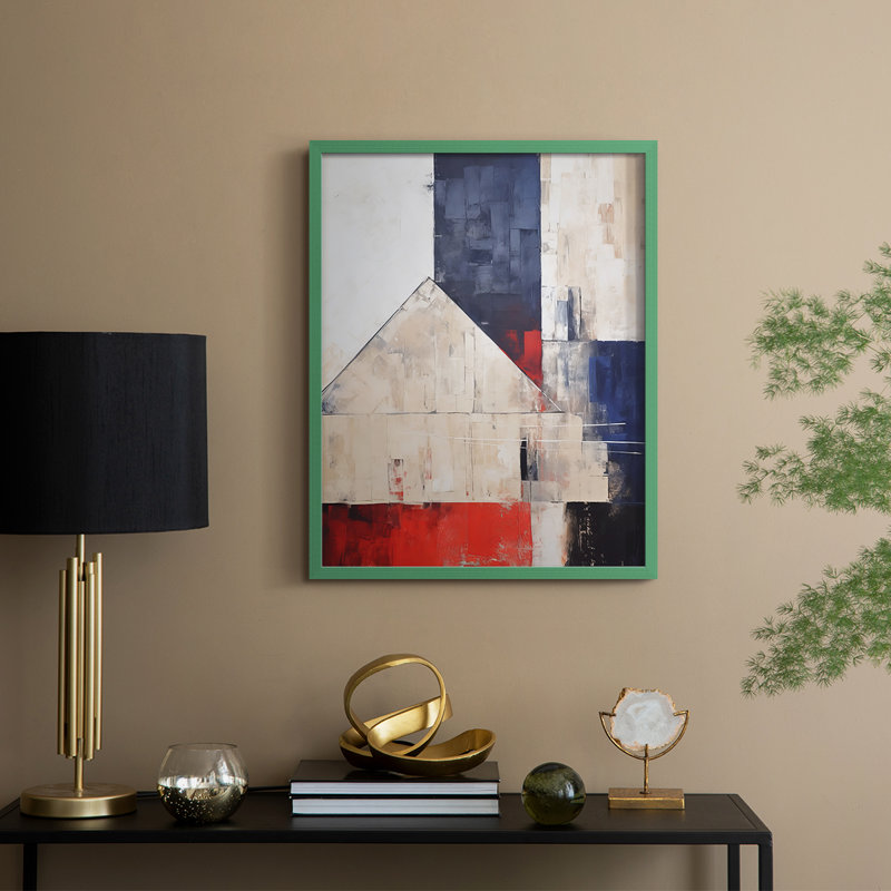 Paysages de la série CIX - reproduction encadrée de qualité supérieure - prête à être accrochée - aucun clou requis, Vert