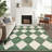 Machine Washable Rugs Distressed Trellis Rug for Living Room Non Slip Stain Resistant Carpet Modern Checkered Farmhouse Floor Cover-365402158