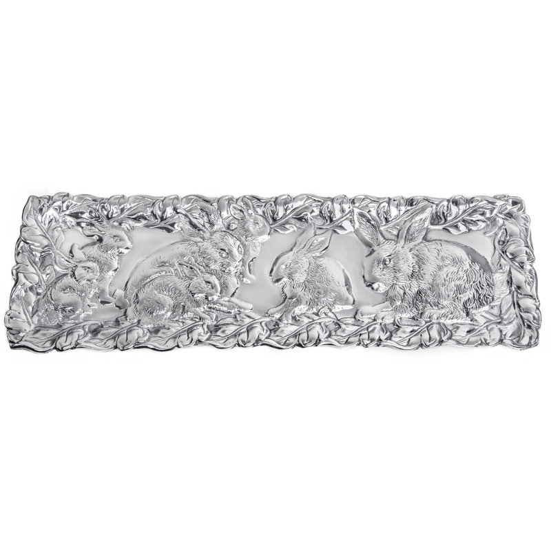 Bunny Metal Decorative Tray