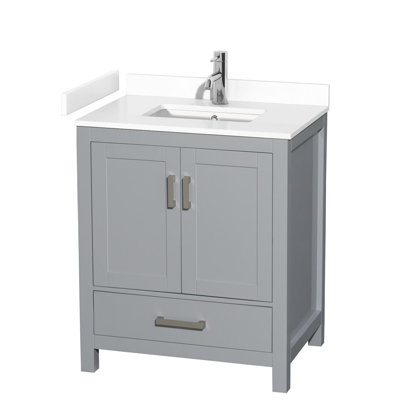 Meuble-lavabo simple avec plateau en marbre Sheffield