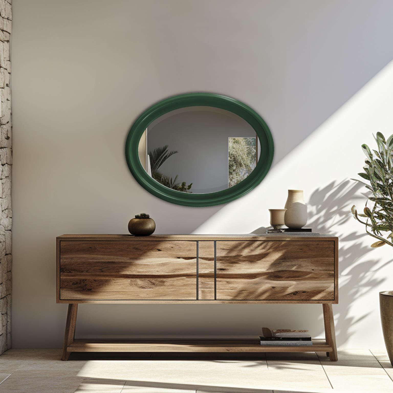 Borna 25" Mirror, Hunter Green