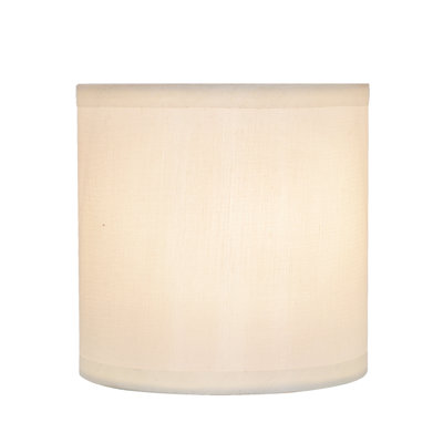 Abat-jour tambour en lin H 5 po (attache) de style candélabre en blanc cassé