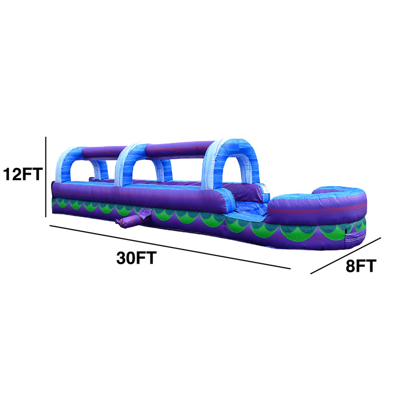 Glissade d'eau pour enfants et adultes (avec souffleur) JumpOrange Mermaid