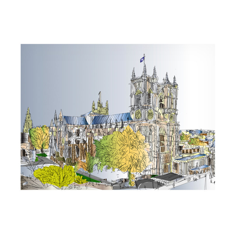 Art sur toile, «Baku Takun Williams Westminster Abbey», H 14 po x l 19 po