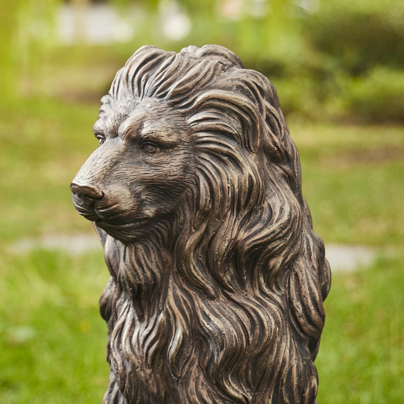 Statue de jardin surdimensionnée 27,75 po, H 27,75 po x l 16,25 po x P 11,5 po, 1, Bronze