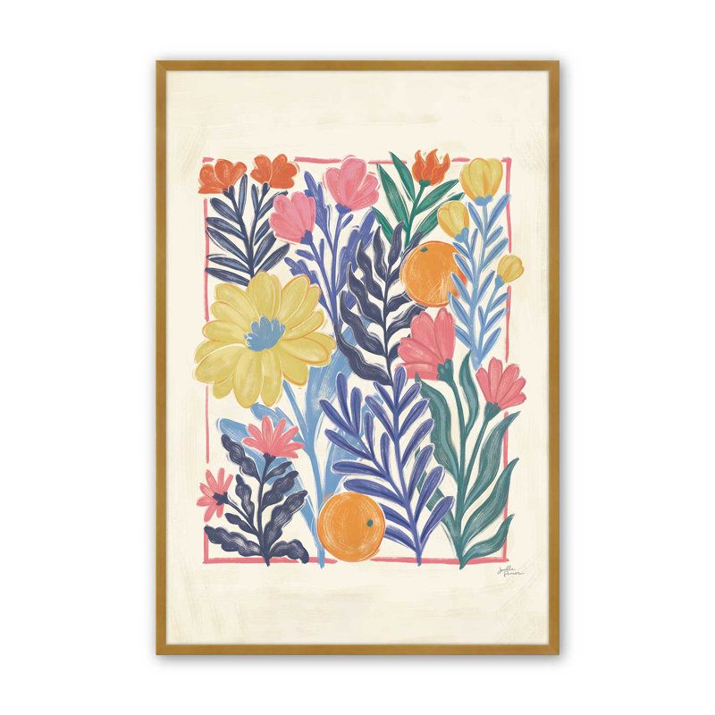 «Tropical Floral Delight II», Or poli, H 15,25 po x l 12,25 po