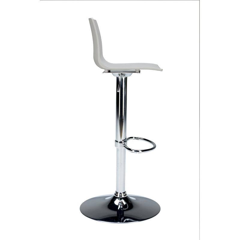 Imola Adjustable Height Bar Stool, White