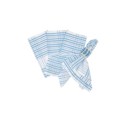 Keshav Azure 100% Cotton Square Napkins