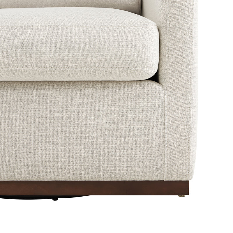 Fauteuil pivotant rembourré avec repose-pieds Bobbi, Lin Performance Effie